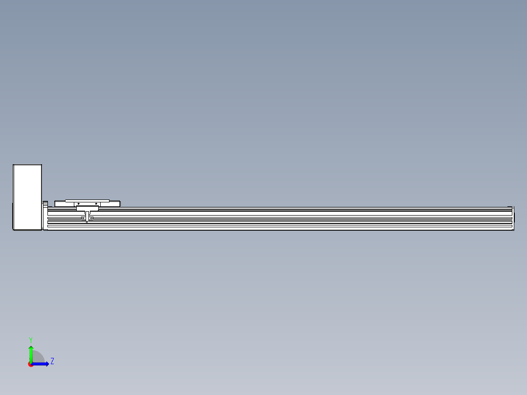 同步带全封闭直线模组TPA-HCB-110D-90-L850-RU-C-P40-N3左视图