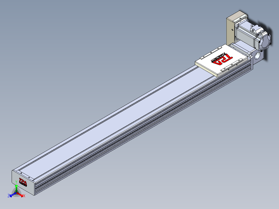 同步带全封闭直线模组TPA-HCB-110D-90-L850-RU-C-P40-N3正等轴测图