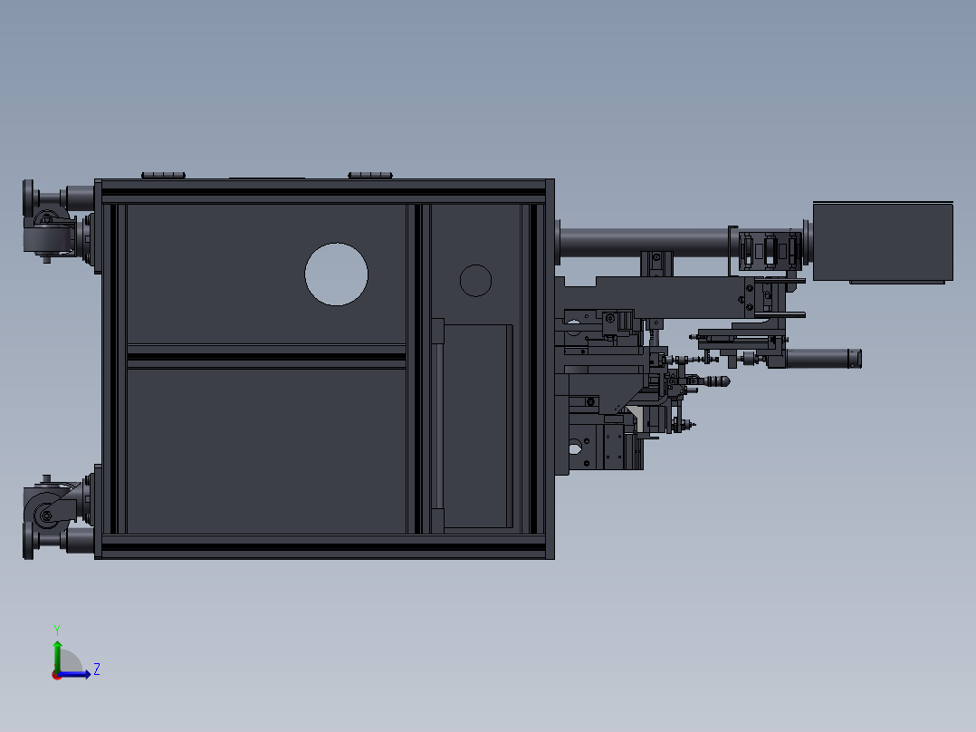 电子元件性能检测机左视图
