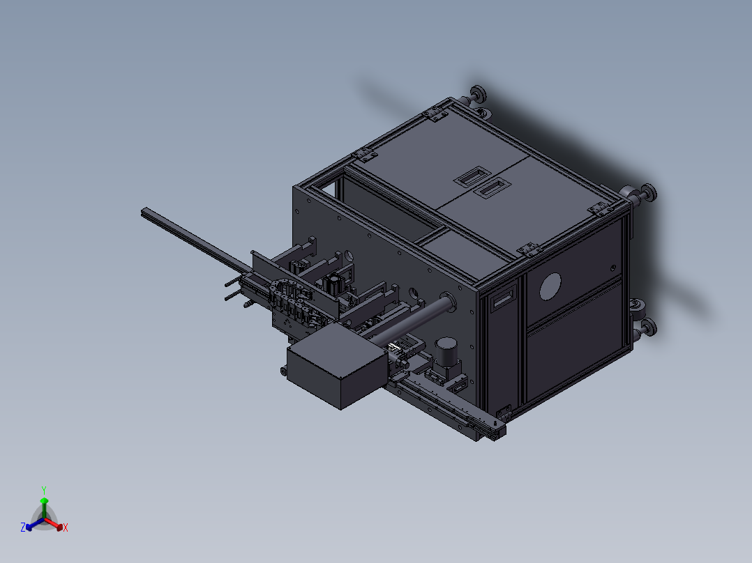 电子元件性能检测机正等轴测图