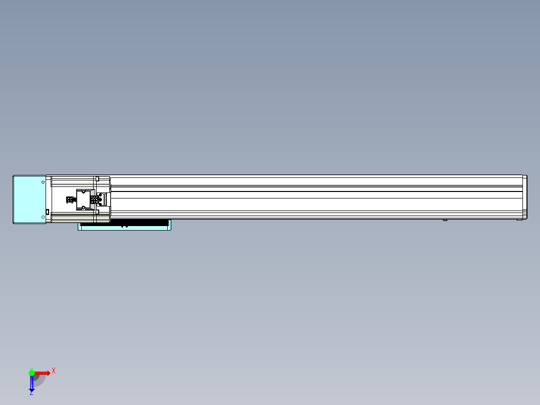 威洛博VC丝杆传动-无尘环境VC14-Lxx-C-S550-BR-ZP75-C3俯视图