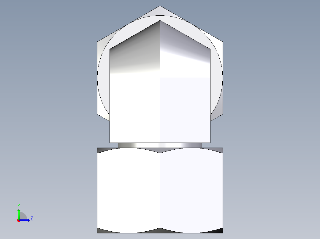 卡套式工业通用硬管接头EO_Swivel_nut_elbow_EW16S71左视图
