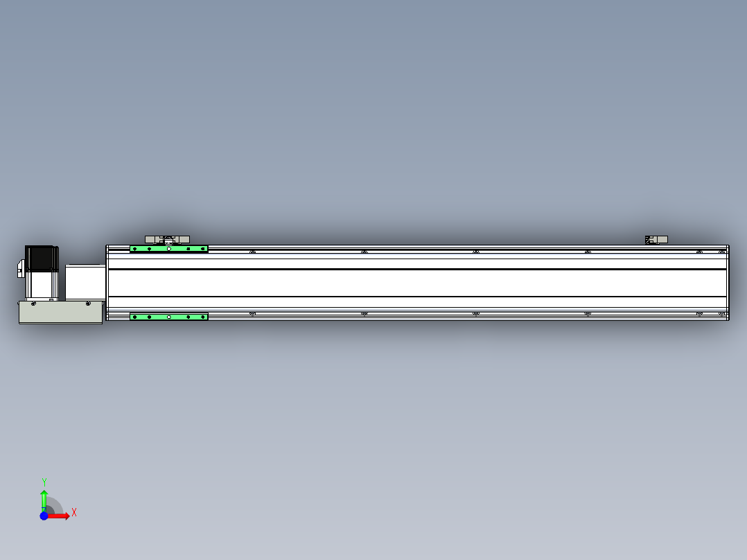 同步带滑台-半封闭B13H-L45-S850-L-P40-D3前视图