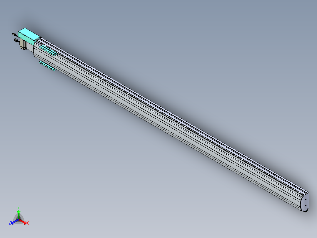 威洛博VBF同步带传动一般环境VBF14-L45-S2300-BR-ZP40-C3正等轴测图