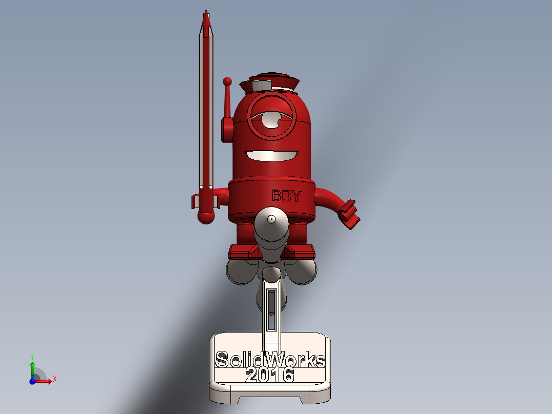 火箭摆件前视图