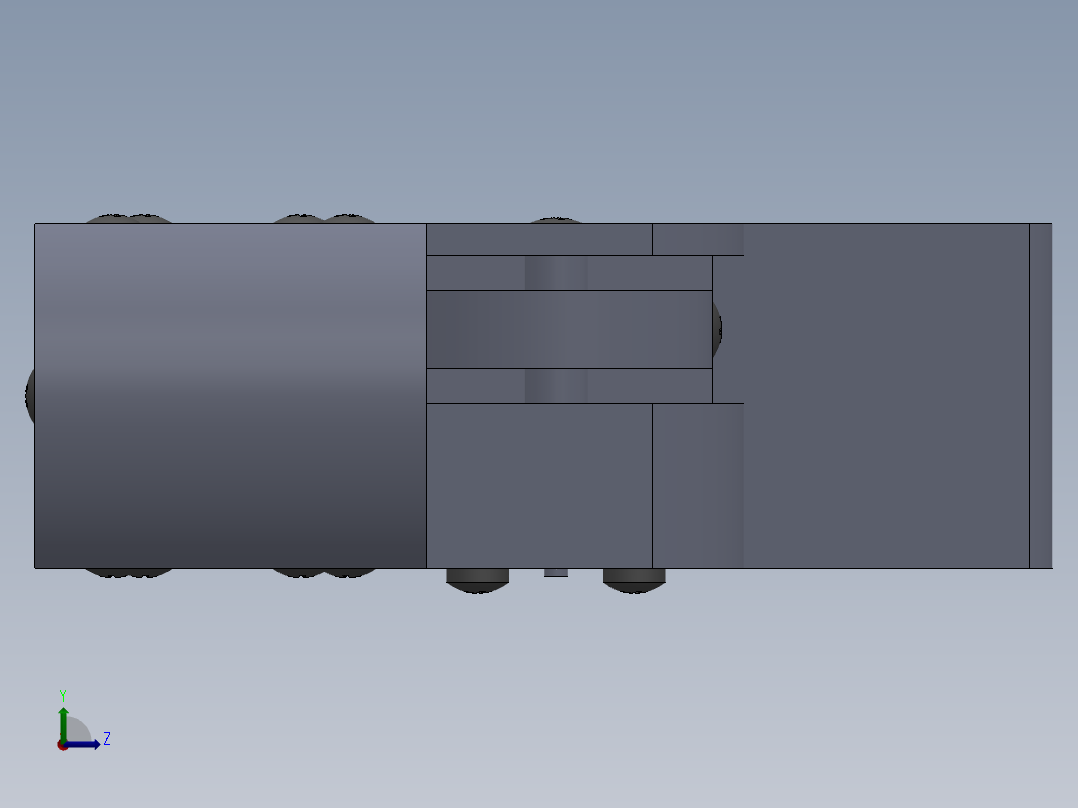 多臂采摘机器人的初步设计——采摘手的设计带SolidWorks三维左视图