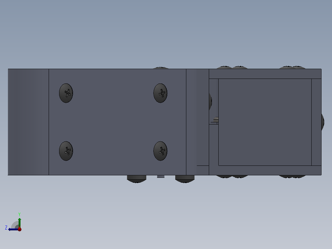 多臂采摘机器人的初步设计——采摘手的设计带SolidWorks三维右视图