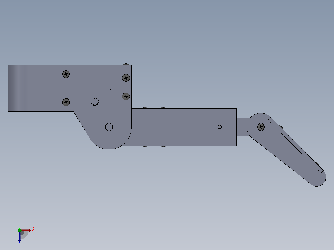 多臂采摘机器人的初步设计——采摘手的设计带SolidWorks三维俯视图