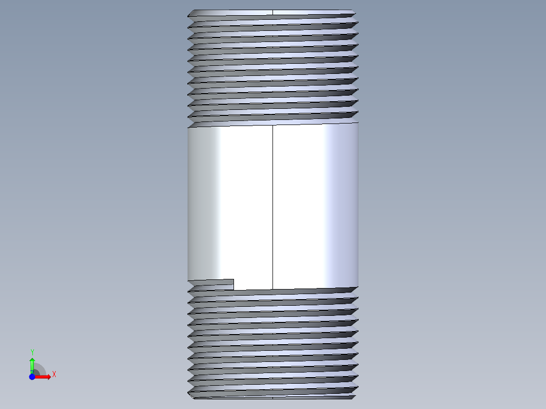 CPVC管件33-Sch80_Nipple_MPTxMPT_9861-135_1in x 3in前视图