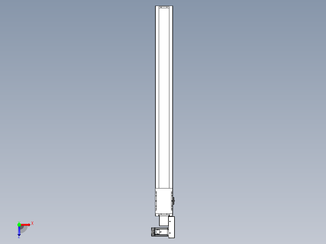 同步带全封闭直线模组TPA-HCB-120D-90-L1200-MR-C-P40-N3俯视图