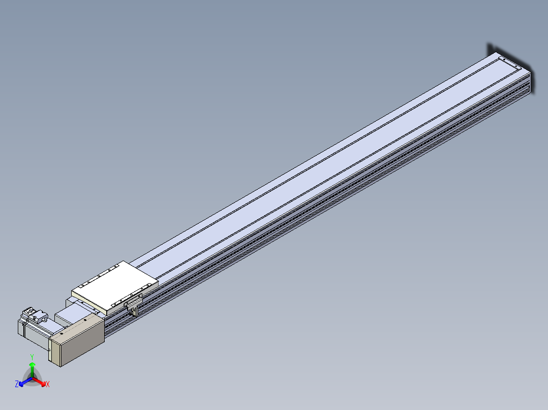 同步带全封闭直线模组TPA-HCB-120D-90-L1200-MR-C-P40-N3正等轴测图