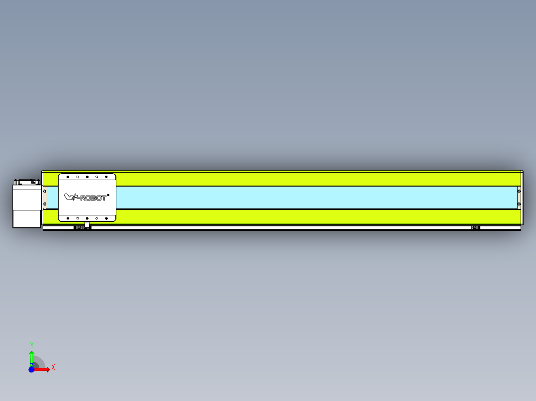 威洛博VBC同步带传动一无尘环境VBC17-L45-S1200-BLD-ZP75-C3前视图