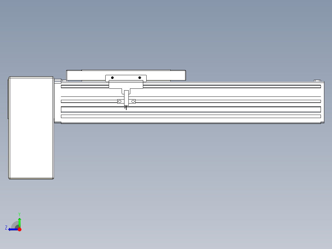 同步带全封闭直线模组TPA-HCB-120D-90-L150-RP-Y-P40-N3右视图