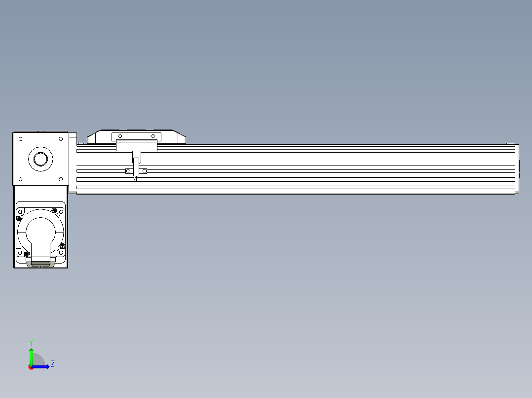 同步带全封闭直线模组TPA-HCB-85D-90-L350-LP-C-P20-N3左视图