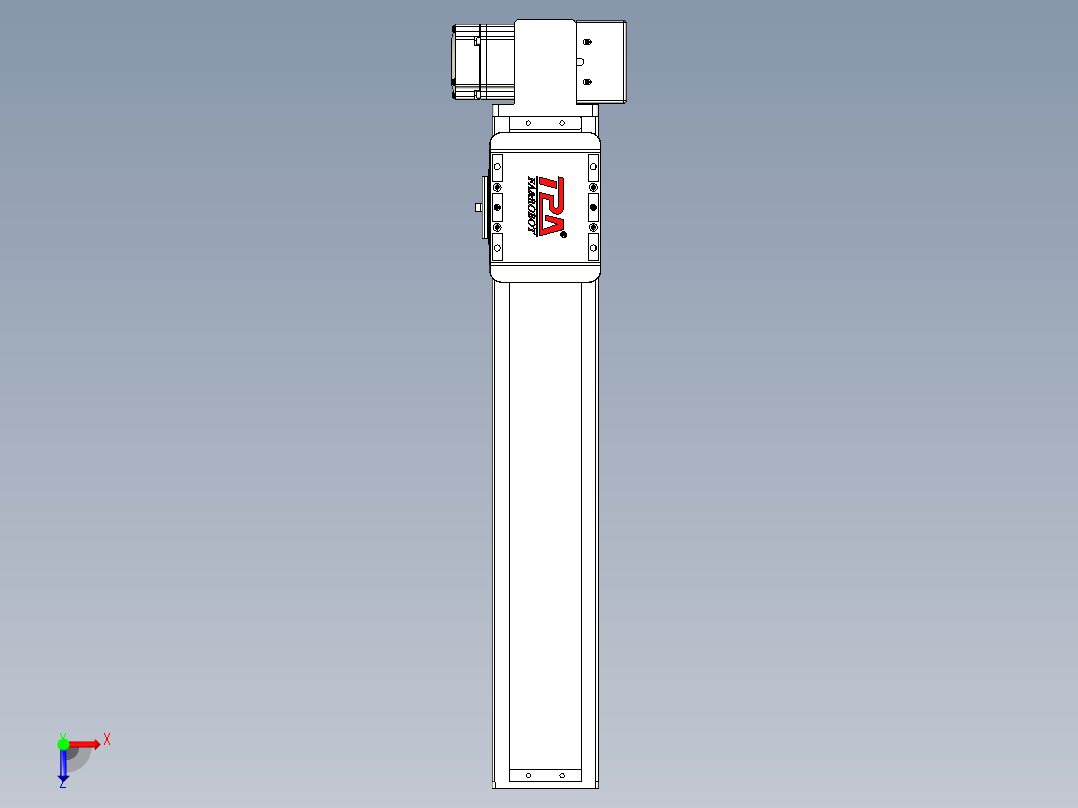 同步带全封闭直线模组TPA-HCB-85D-90-L350-LP-C-P20-N3俯视图