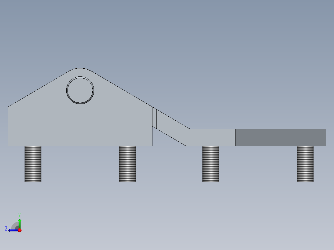 K02B 重型铰链右视图
