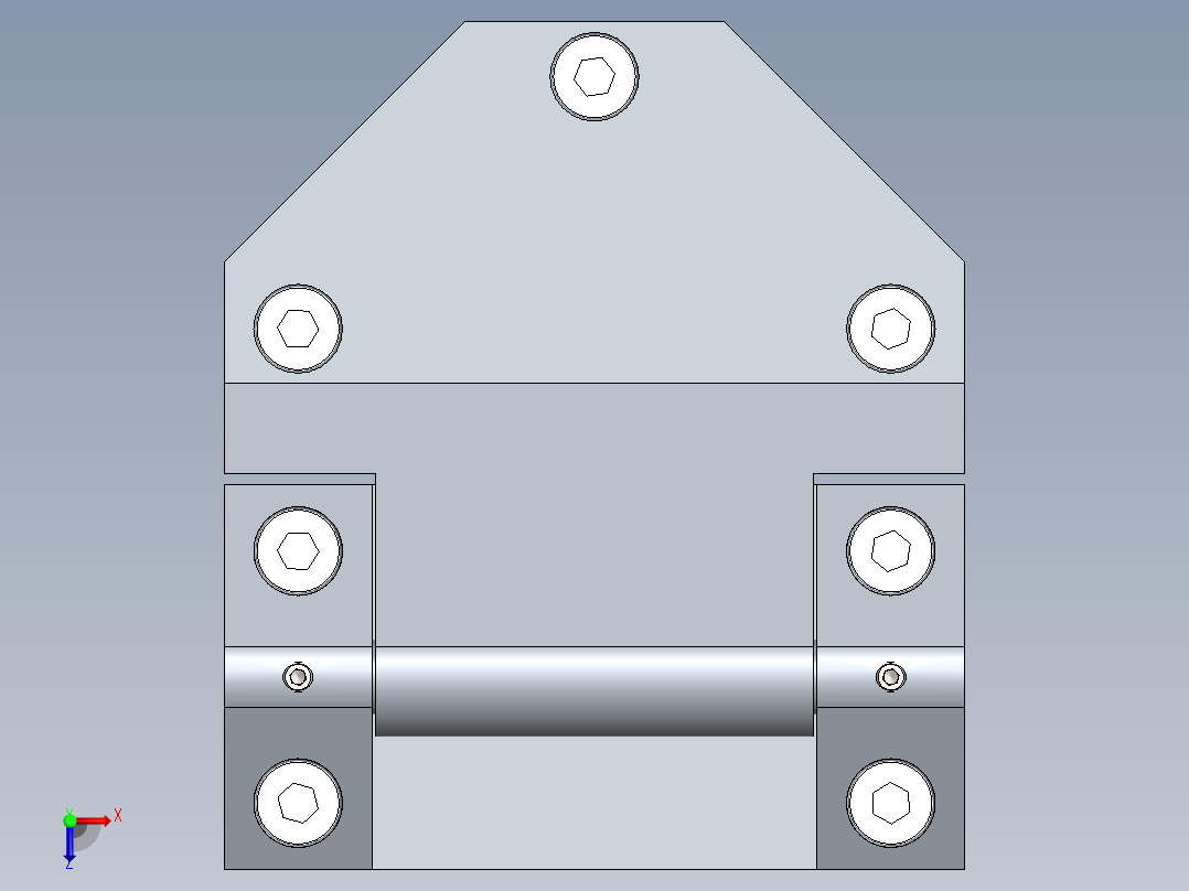 K02B 重型铰链俯视图