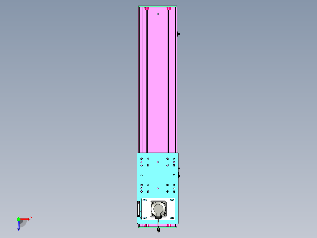 东锦齿条传动DH210G-L167-S750-BU-减速机+P750W俯视图