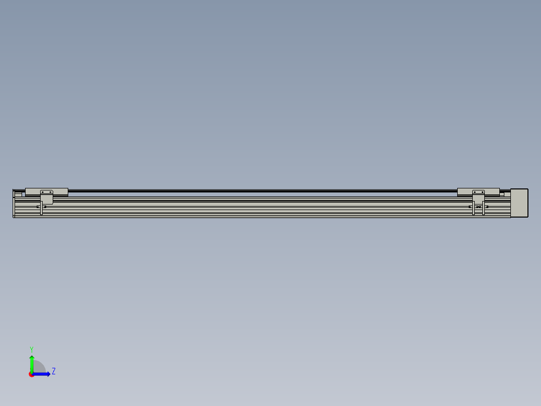 直线模组WG-LHA12-S1200-L设计图纸左视图
