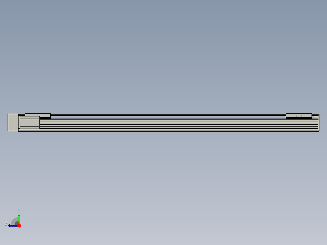 直线模组WG-LHA12-S1200-L设计图纸右视图