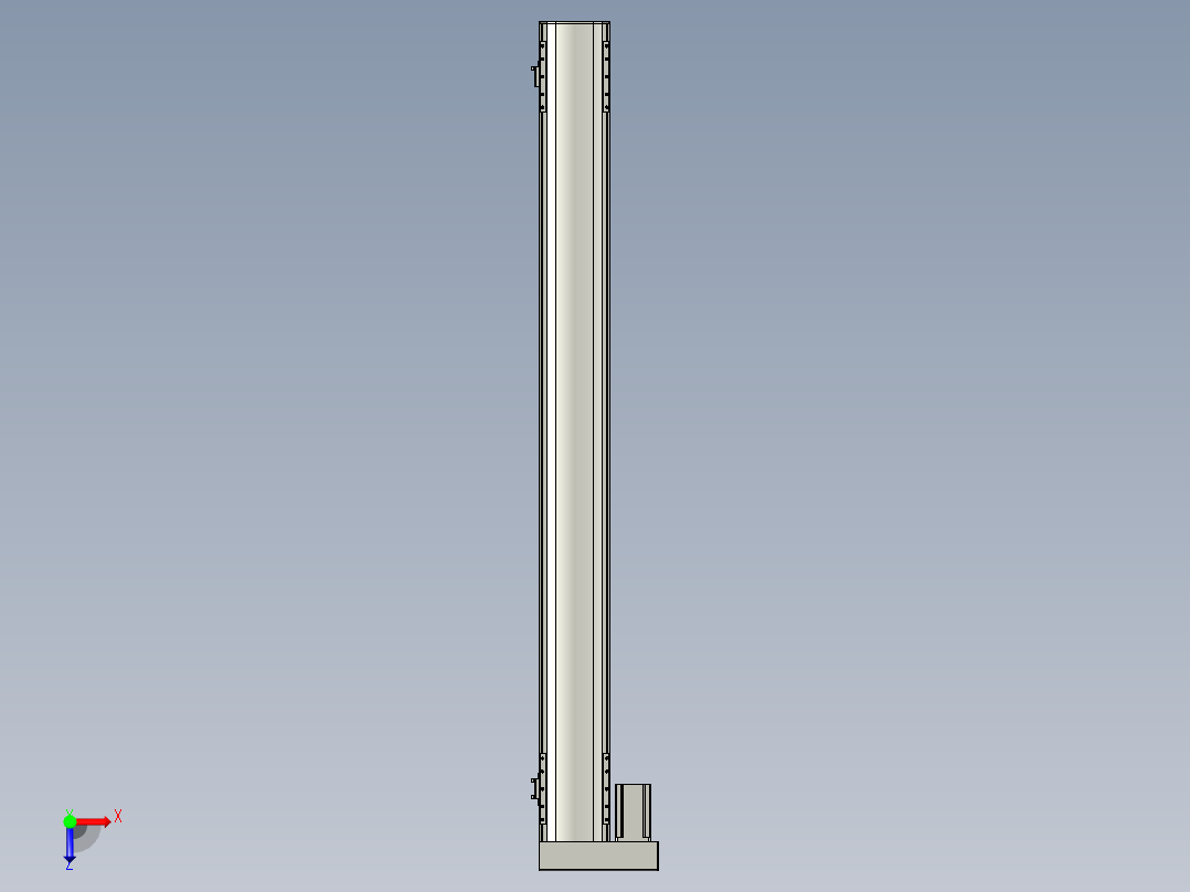 直线模组WG-LHA12-S1200-L设计图纸俯视图