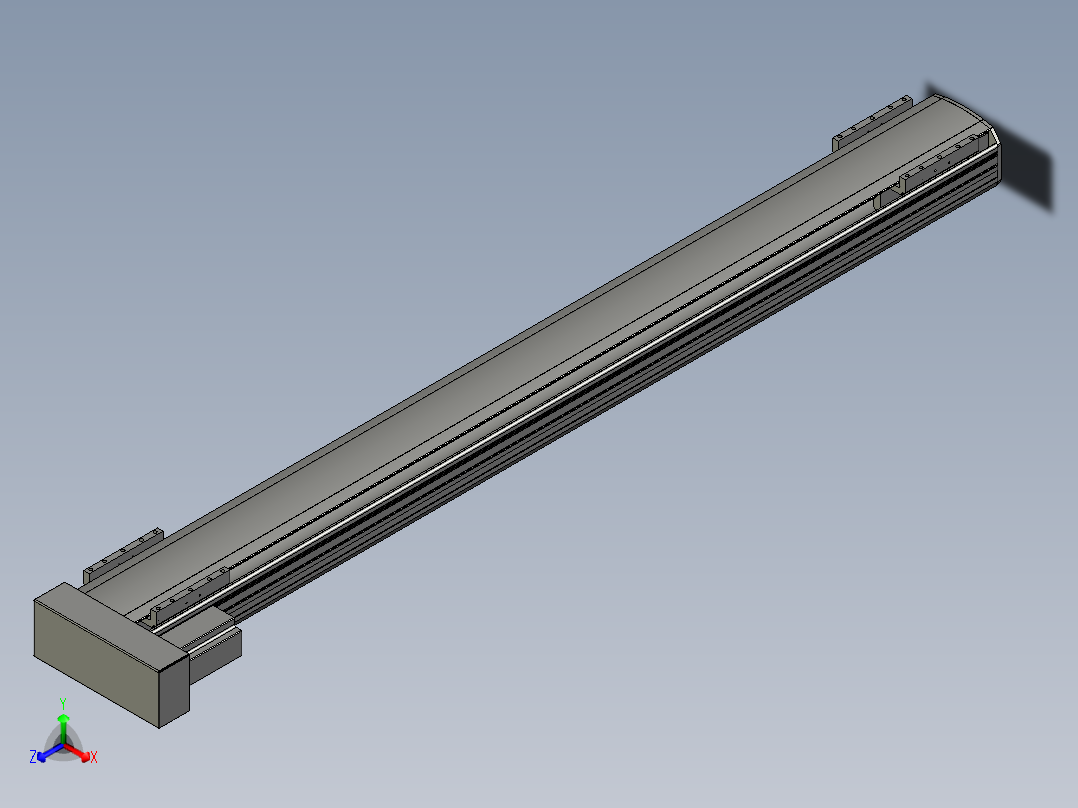 直线模组WG-LHA12-S1200-L设计图纸正等轴测图