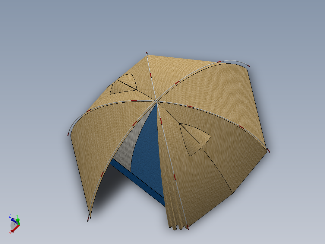 旅游帐篷主视图