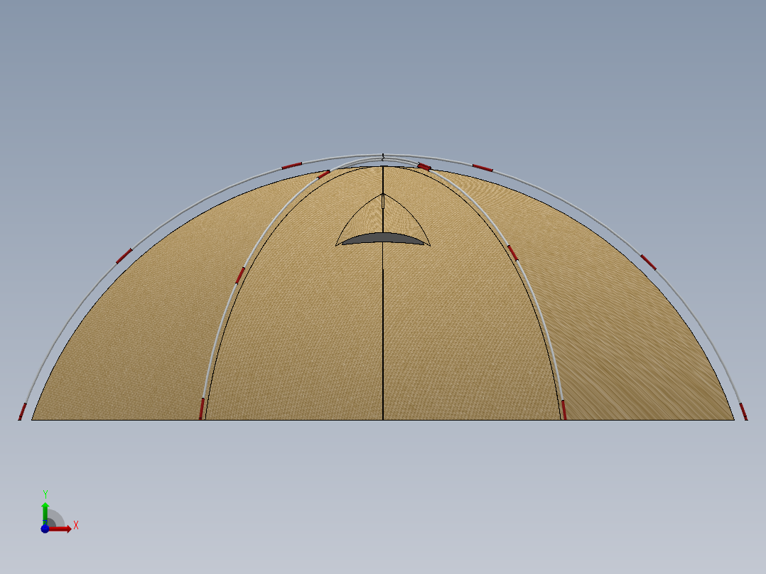 旅游帐篷前视图