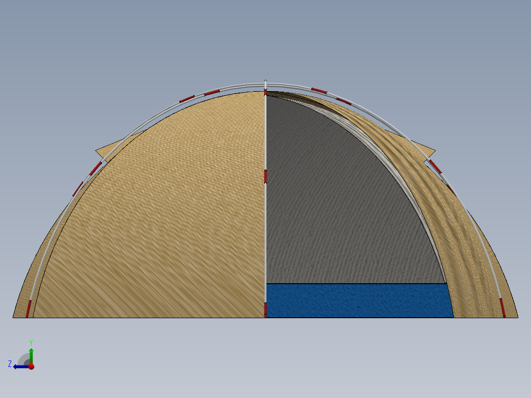 旅游帐篷右视图