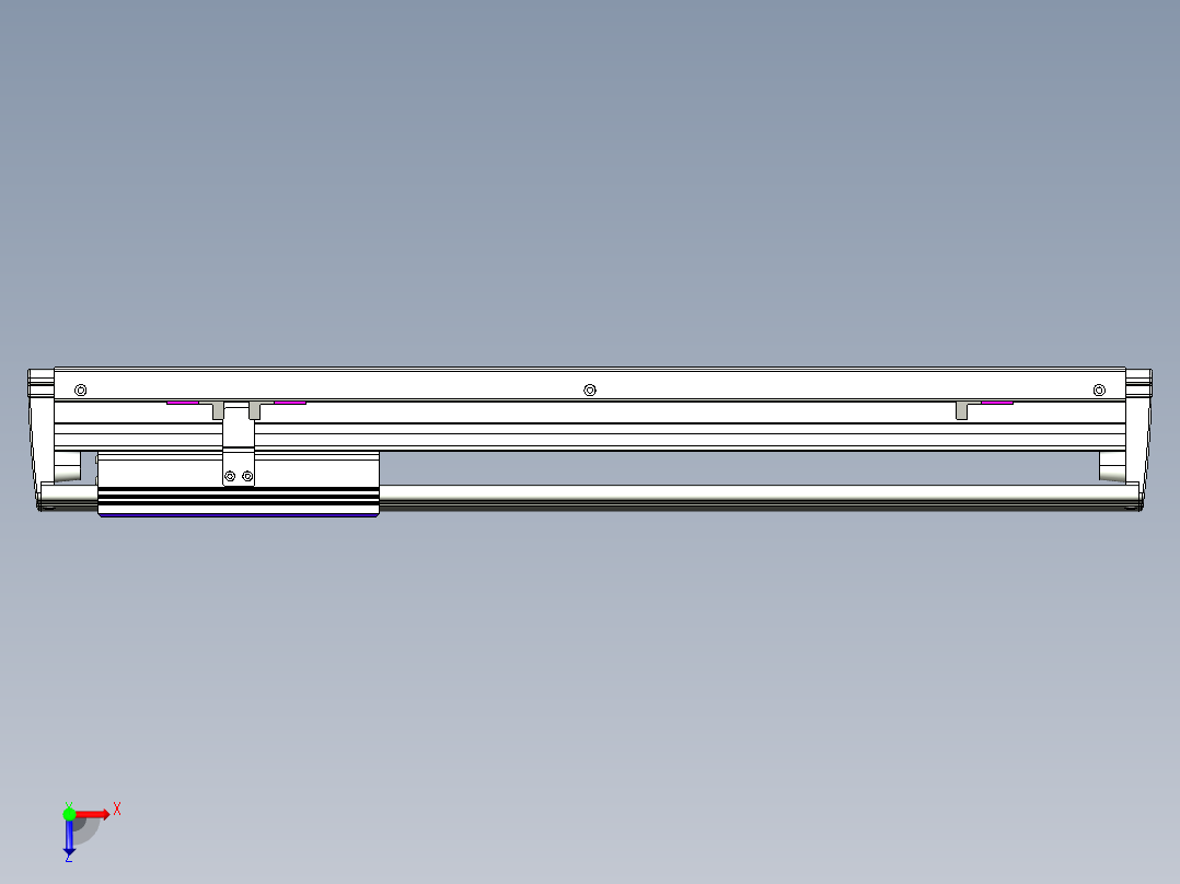 威洛博VL系列直线电机模组-VL14S2-S400俯视图