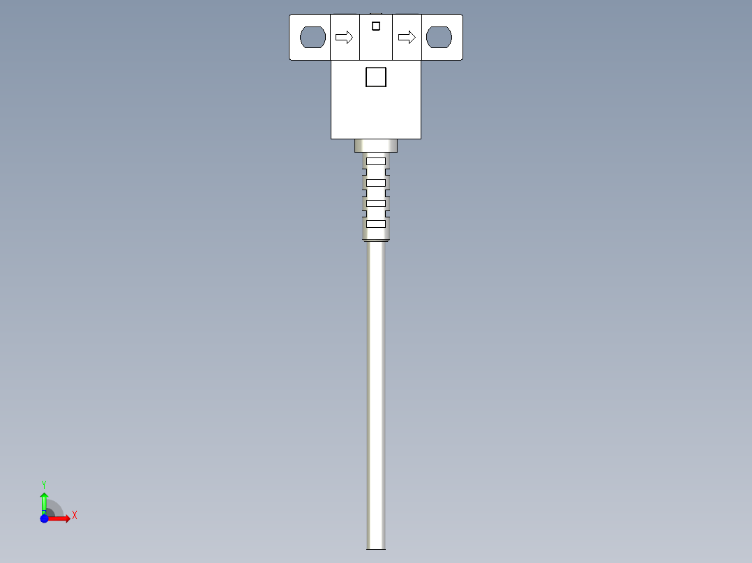 槽型光电传感器LU671_3D前视图