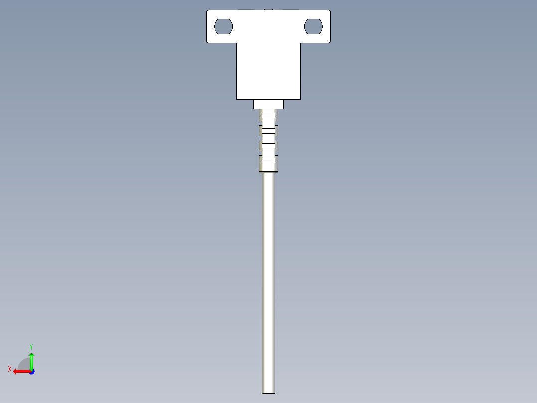 槽型光电传感器LU671_3D后视图