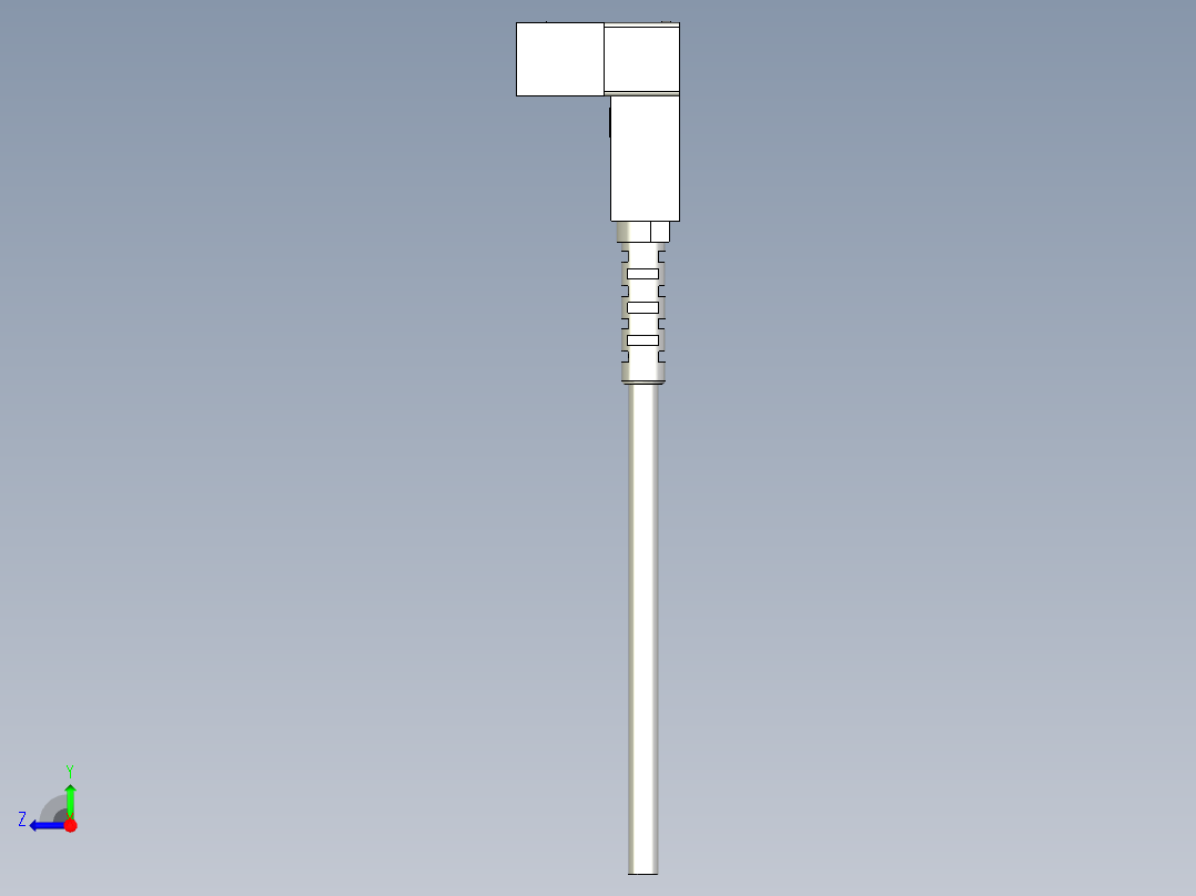 槽型光电传感器LU671_3D右视图
