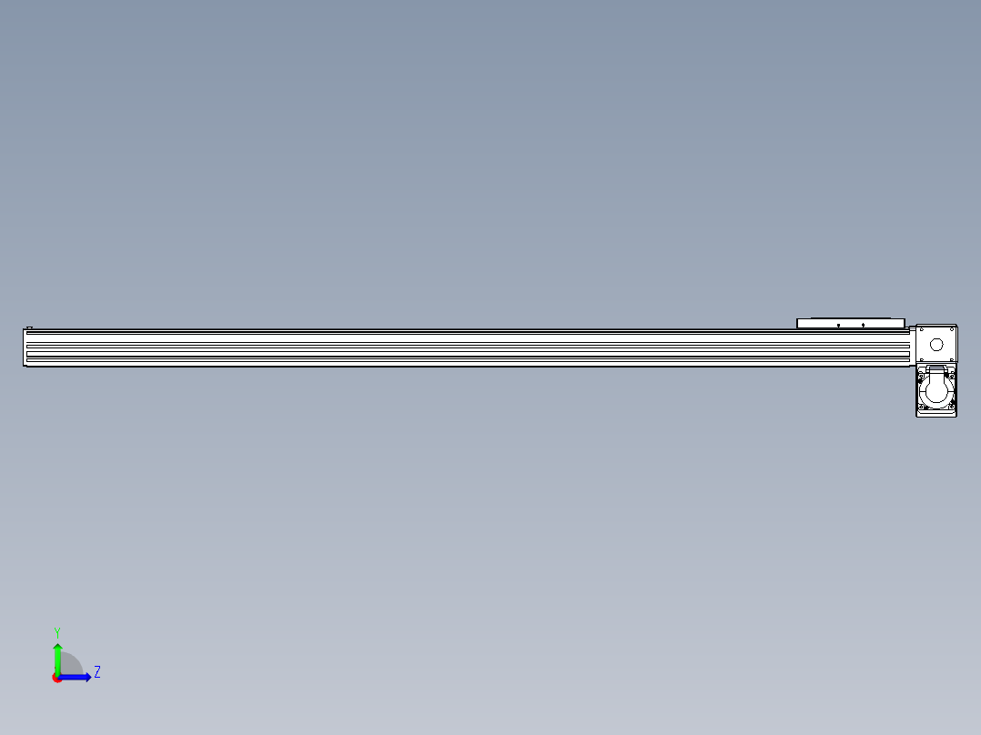同步带全封闭直线模组TPA-HCB-120D-90-L1200-RP-Y-P40-N3左视图