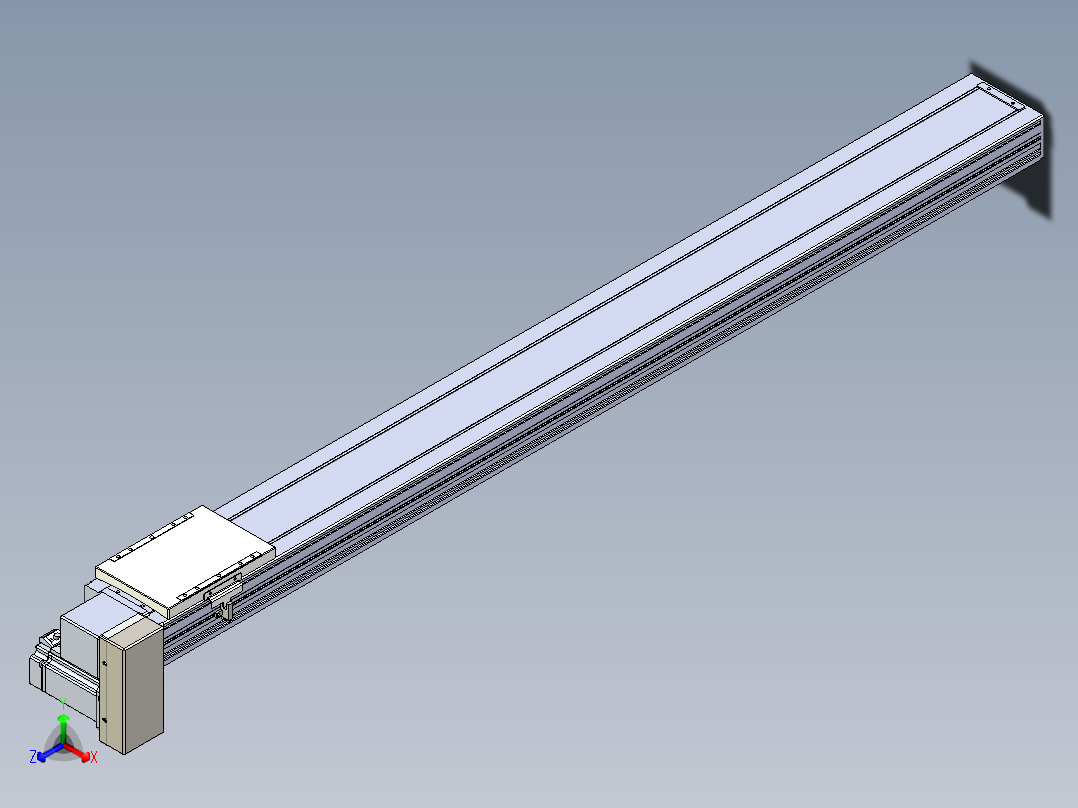 同步带全封闭直线模组TPA-HCB-120D-90-L1200-RP-Y-P40-N3正等轴测图