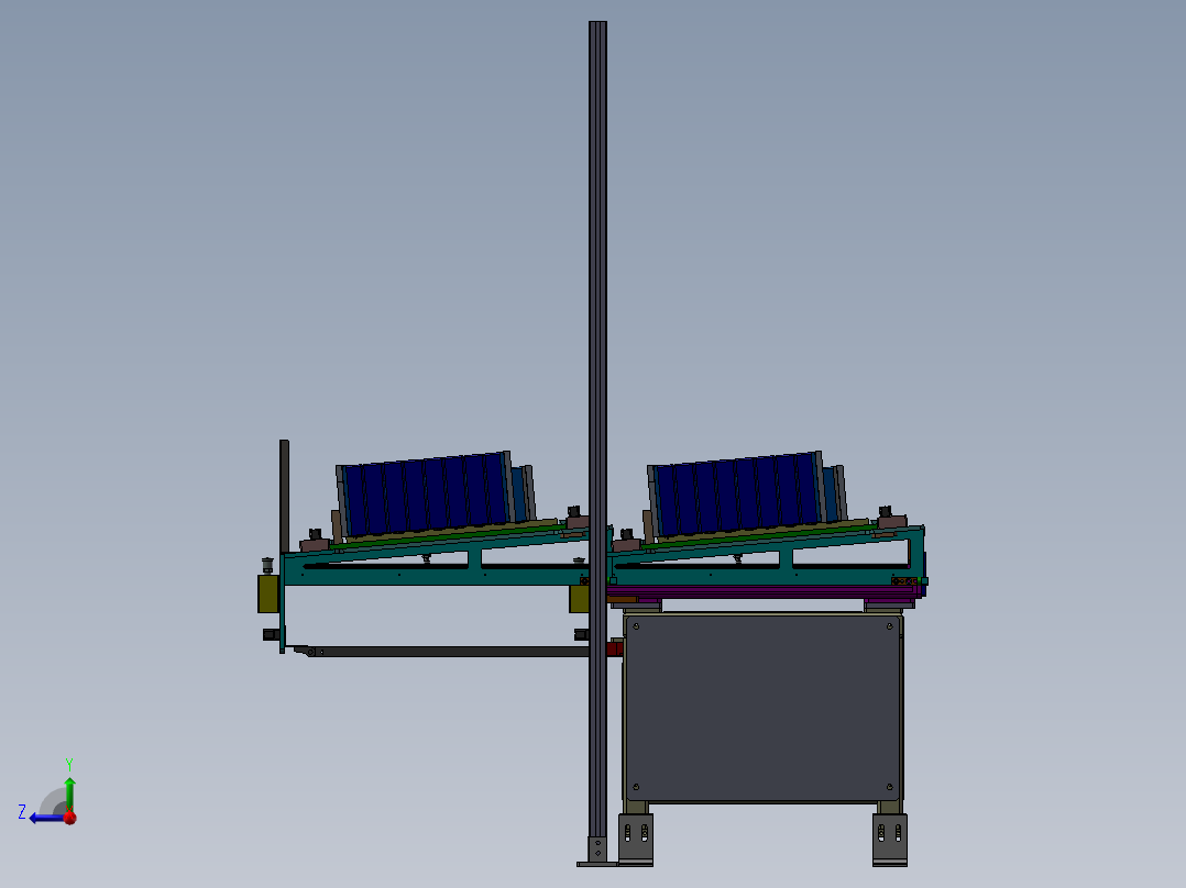 不合格下料移动平台sw17右视图