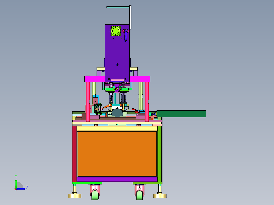 旋转焊口罩耳带的装置左视图