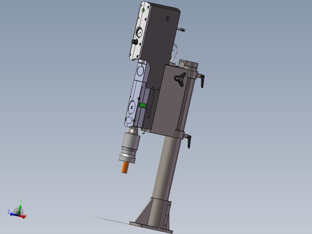 超声波焊接台三维模型主视图