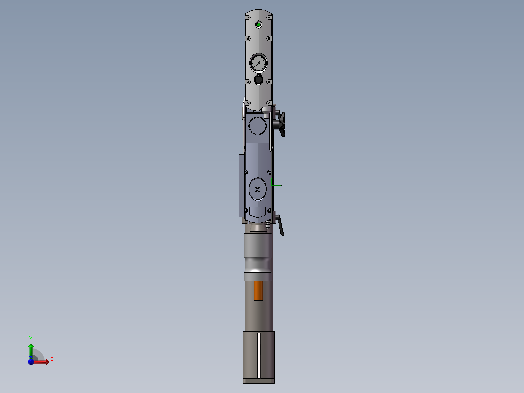 超声波焊接台三维模型前视图
