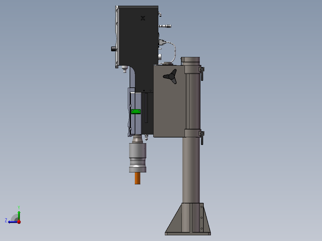 超声波焊接台三维模型右视图