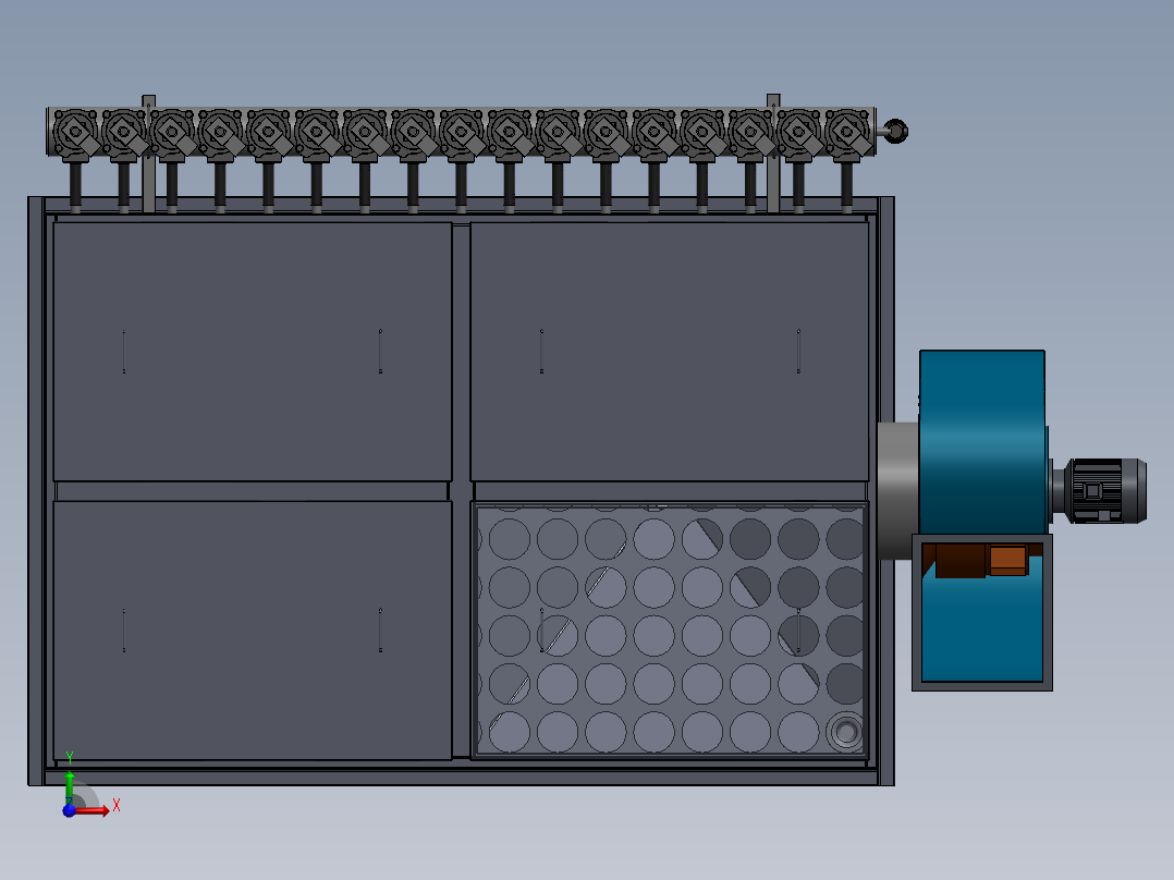 MC-160袋式除尘器sw18可编辑前视图