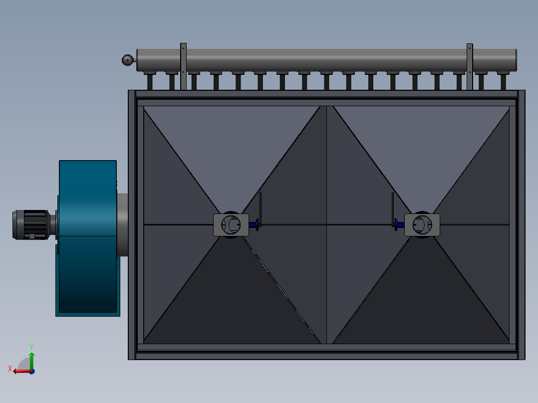 MC-160袋式除尘器sw18可编辑后视图