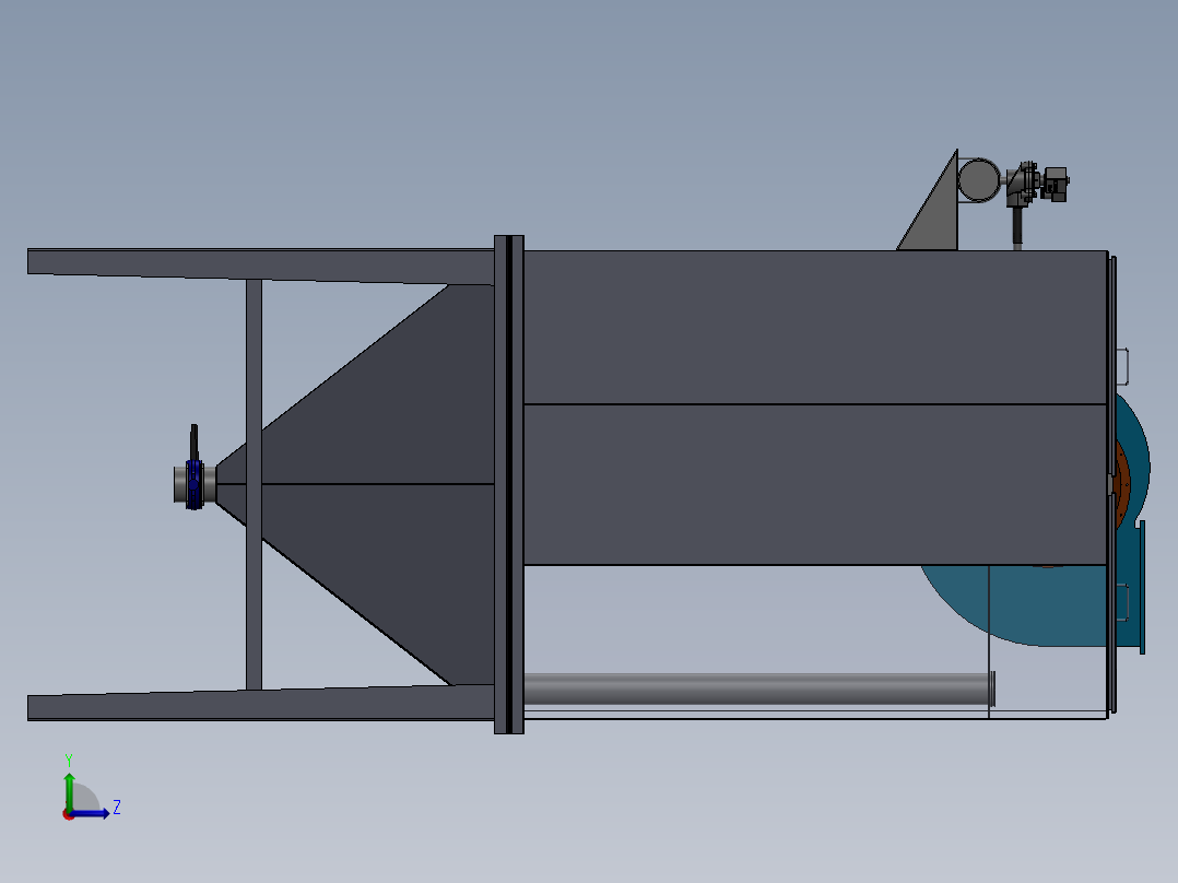MC-160袋式除尘器sw18可编辑左视图