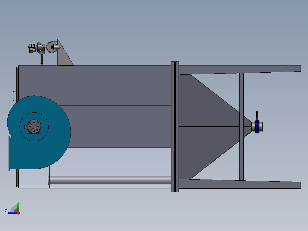 MC-160袋式除尘器sw18可编辑右视图