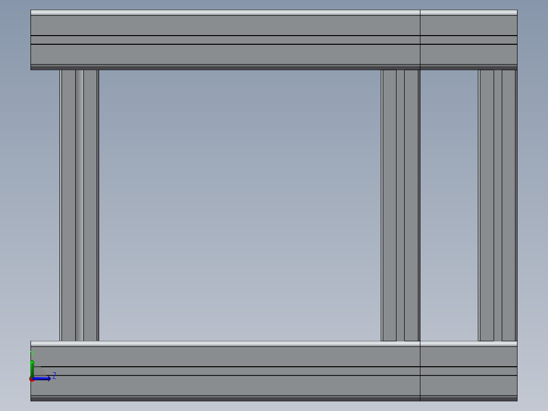 铝合金架左视图
