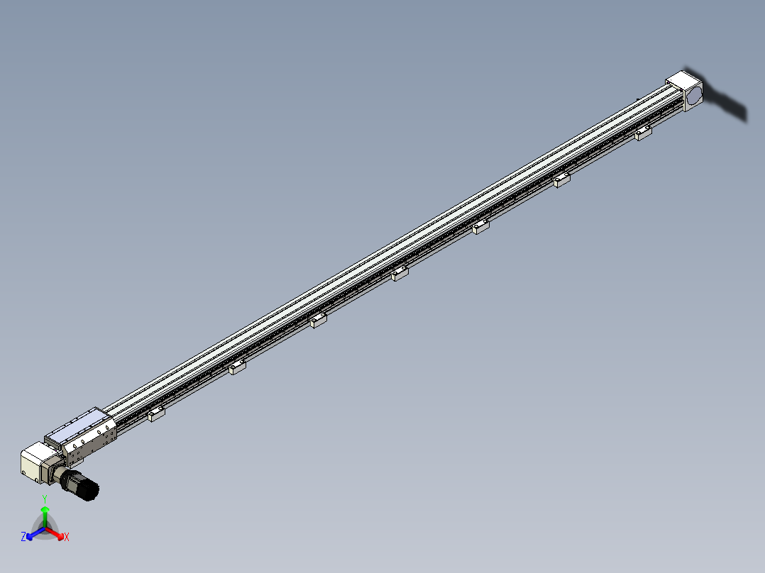 同步带滑台-欧规B8H-L176-S2800-L-ZP40-D3-N5正等轴测图