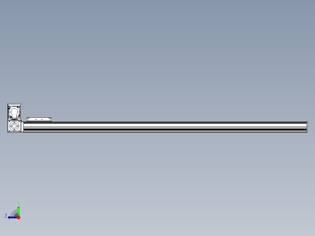 同步带全封闭直线模组TPA-HCB-105D-90-L1250-LU-Y-P20-N3右视图