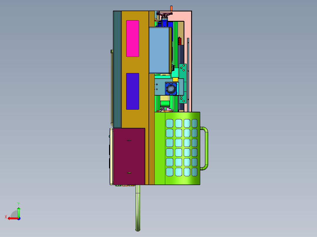 数控平轨4工位电动刀架车床后视图