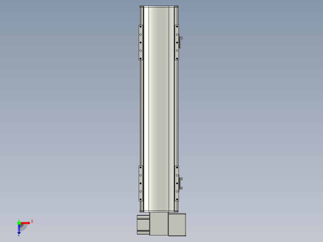 直线模组WG-LHB12-S400-RD设计图纸俯视图