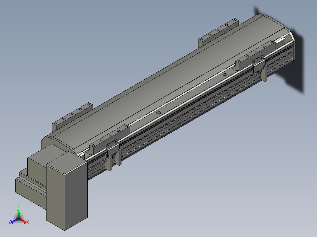 直线模组WG-LHB12-S400-RD设计图纸正等轴测图